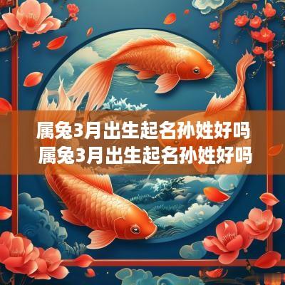 属兔3月出生起名孙姓好吗 属兔3月出生起名孙姓好吗女孩