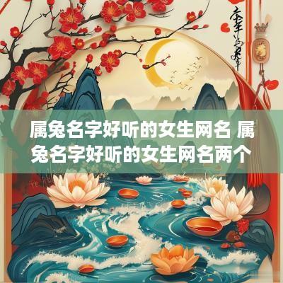 属兔名字好听的女生网名 属兔名字好听的女生网名两个字