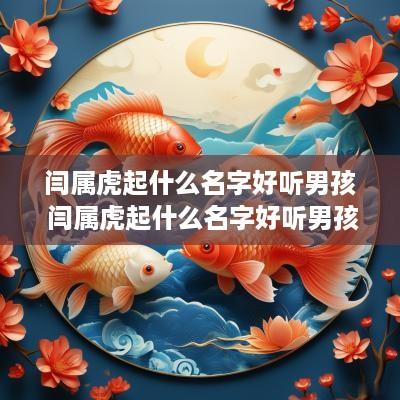 闫属虎起什么名字好听男孩 闫属虎起什么名字好听男孩子