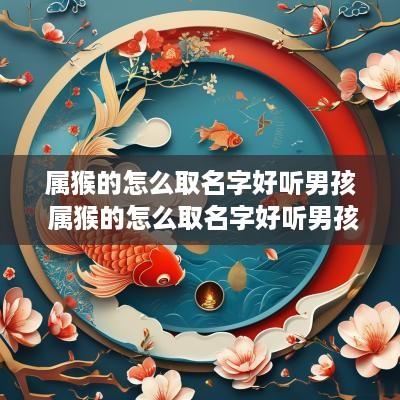属猴的怎么取名字好听男孩 属猴的怎么取名字好听男孩子