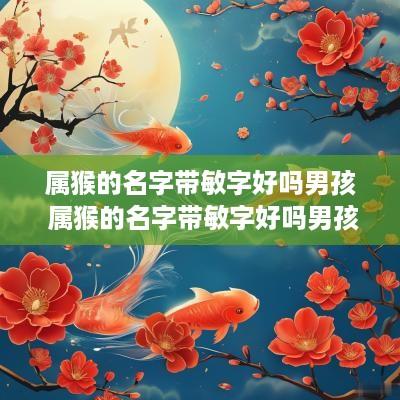 属猴的名字带敏字好吗男孩 属猴的名字带敏字好吗男孩怎么取