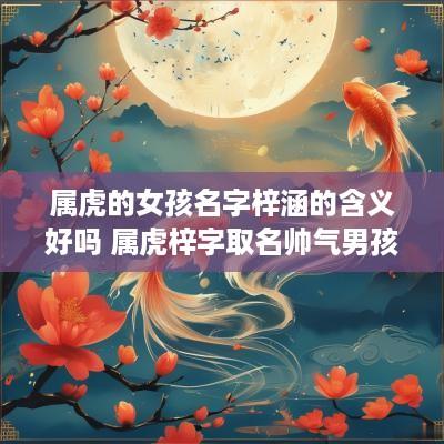属虎的女孩名字梓涵的含义好吗 属虎梓字取名帅气男孩名字