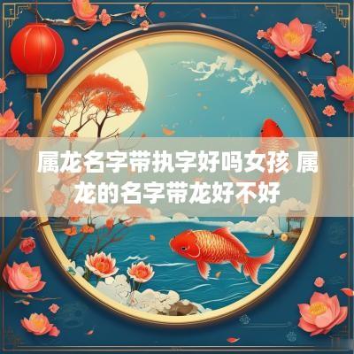 属龙名字带执字好吗女孩 属龙的名字带龙好不好