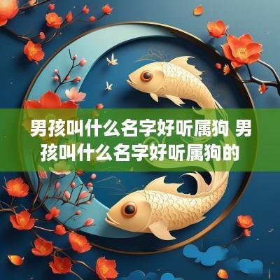 男孩叫什么名字好听属狗 男孩叫什么名字好听属狗的