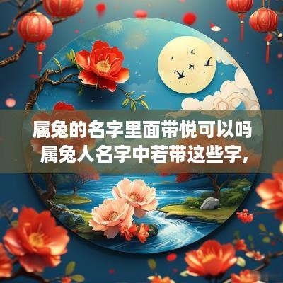 属兔的名字里面带悦可以吗 属兔人名字中若带这些字,一生大富大贵