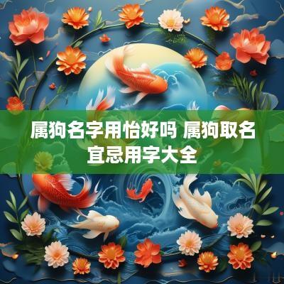 属狗名字用怡好吗 属狗取名宜忌用字大全