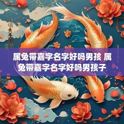 属兔带嘉字名字好吗男孩 属兔带嘉字名字好吗男孩子