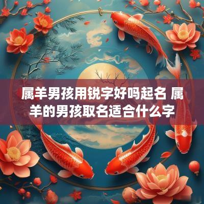 属羊男孩用锐字好吗起名 属羊的男孩取名适合什么字