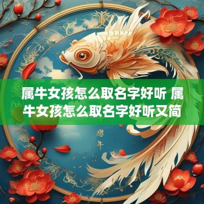 属牛女孩怎么取名字好听 属牛女孩怎么取名字好听又简单