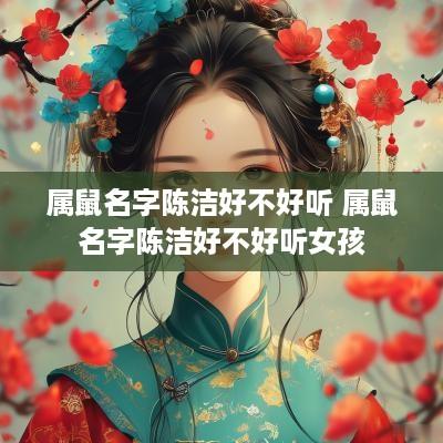 属鼠名字陈洁好不好听 属鼠名字陈洁好不好听女孩