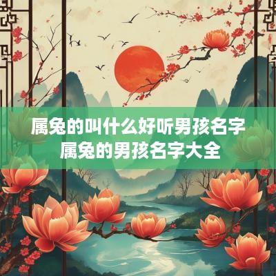 属兔的叫什么好听男孩名字 属兔的男孩名字大全
