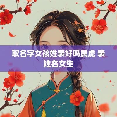 取名字女孩姓裴好吗属虎 裴姓名女生