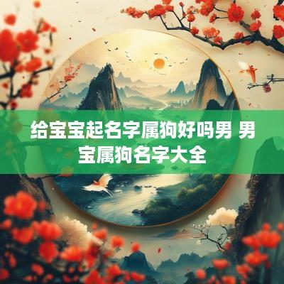 给宝宝起名字属狗好吗男 男宝属狗名字大全