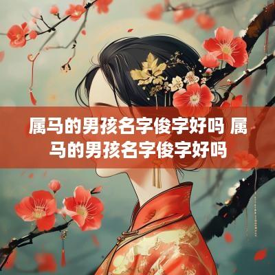 属马的男孩名字俊字好吗 属马的男孩名字俊字好吗