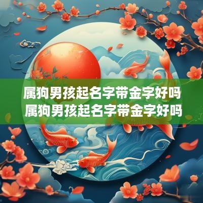 属狗男孩起名字带金字好吗 属狗男孩起名字带金字好吗
