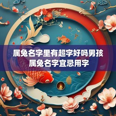 属兔名字里有超字好吗男孩 属兔名字宜忌用字