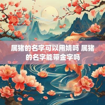 属猪的名字可以用婧吗 属猪的名字能带金字吗
