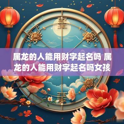 属龙的人能用财字起名吗 属龙的人能用财字起名吗女孩