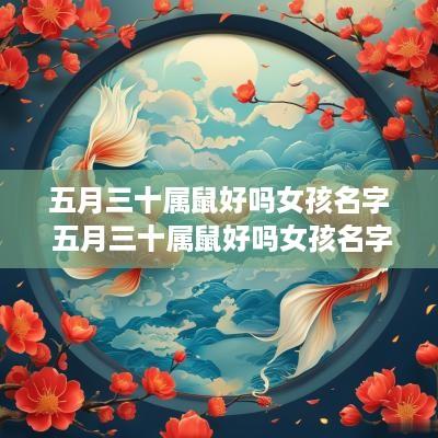 五月三十属鼠好吗女孩名字 五月三十属鼠好吗女孩名字怎么取