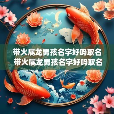 带火属龙男孩名字好吗取名 带火属龙男孩名字好吗取名大全