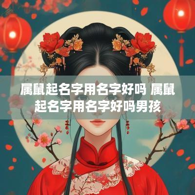 属鼠起名字用名字好吗 属鼠起名字用名字好吗男孩