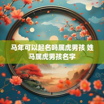马年可以起名吗属虎男孩 姓马属虎男孩名字