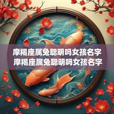 摩羯座属兔聪明吗女孩名字 摩羯座属兔聪明吗女孩名字大全