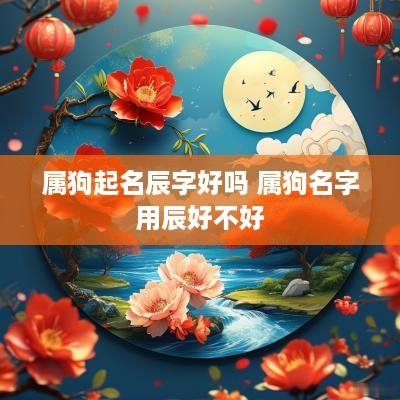 属狗起名辰字好吗 属狗名字用辰好不好