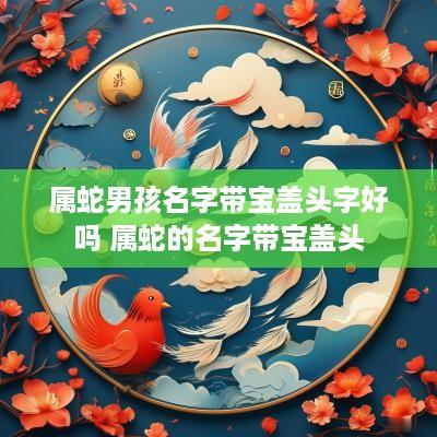 属蛇男孩名字带宝盖头字好吗 属蛇的名字带宝盖头