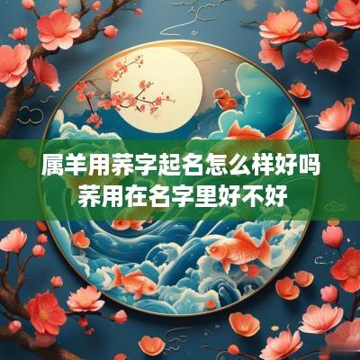 属羊用荞字起名怎么样好吗 荞用在名字里好不好