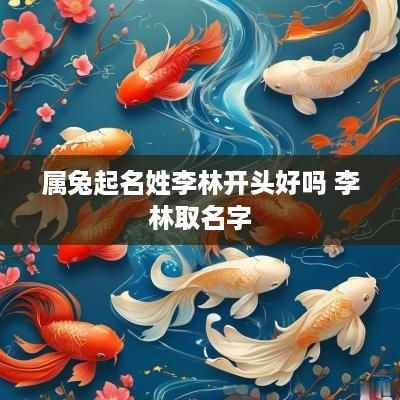 属兔起名姓李林开头好吗 李林取名字