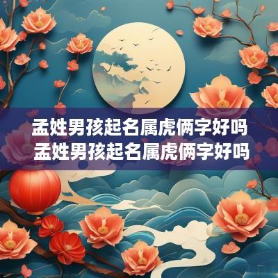 孟姓男孩起名属虎俩字好吗 孟姓男孩起名属虎俩字好吗