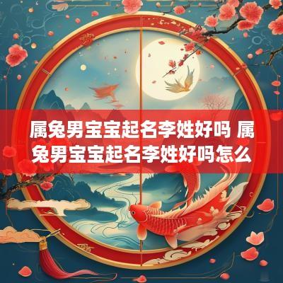 属兔男宝宝起名李姓好吗 属兔男宝宝起名李姓好吗怎么取