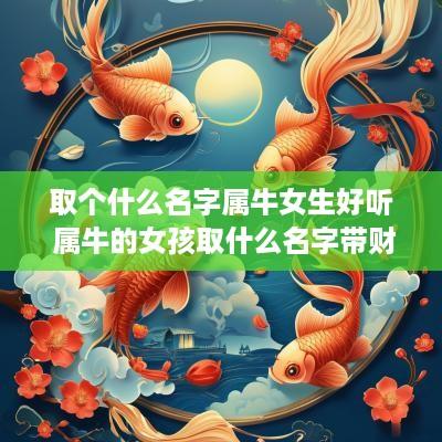 取个什么名字属牛女生好听 属牛的女孩取什么名字带财运