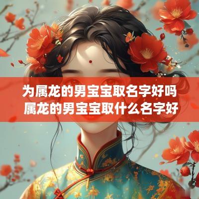 为属龙的男宝宝取名字好吗 属龙的男宝宝取什么名字好