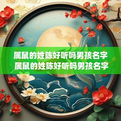 属鼠的姓陈好听吗男孩名字 属鼠的姓陈好听吗男孩名字大全