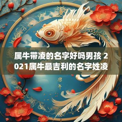 属牛带凌的名字好吗男孩 2025属牛最吉利的名字姓凌