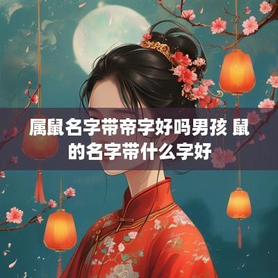 属鼠名字带帝字好吗男孩 鼠的名字带什么字好