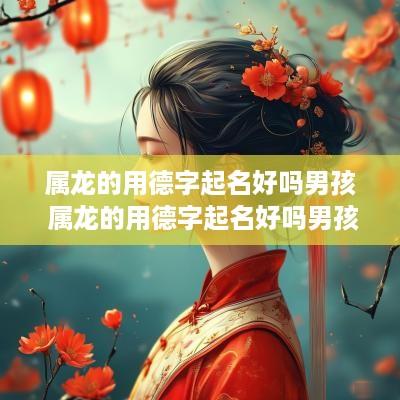 属龙的用德字起名好吗男孩 属龙的用德字起名好吗男孩子