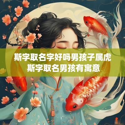 斯字取名字好吗男孩子属虎 斯字取名男孩有寓意