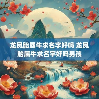 龙凤胎属牛求名字好吗 龙凤胎属牛求名字好吗男孩
