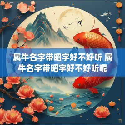 属牛名字带昭字好不好听 属牛名字带昭字好不好听呢