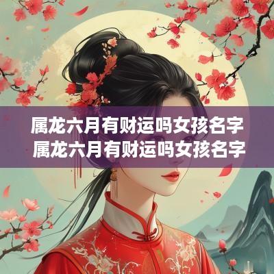 属龙六月有财运吗女孩名字 属龙六月有财运吗女孩名字叫什么