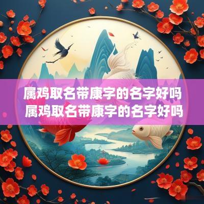 属鸡取名带康字的名字好吗 属鸡取名带康字的名字好吗男孩