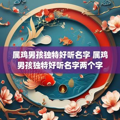 属鸡男孩独特好听名字 属鸡男孩独特好听名字两个字