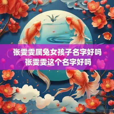 张雯雯属兔女孩子名字好吗 张雯雯这个名字好吗