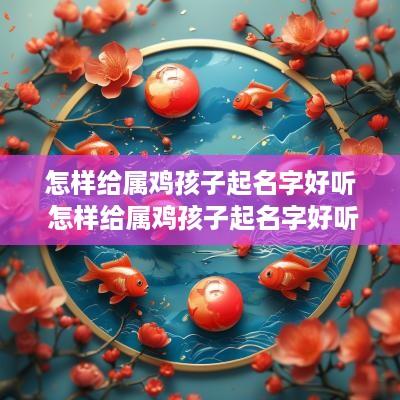 怎样给属鸡孩子起名字好听 怎样给属鸡孩子起名字好听点