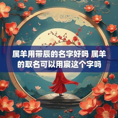 属羊用带辰的名字好吗 属羊的取名可以用宸这个字吗