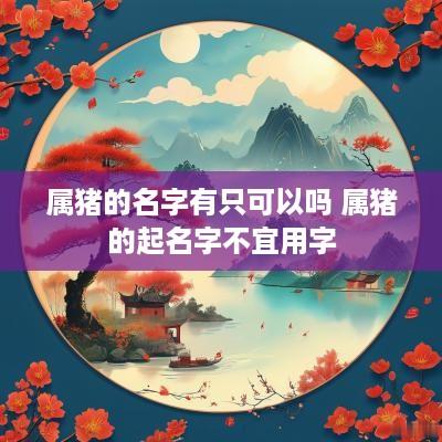 属猪的名字有只可以吗 属猪的起名字不宜用字