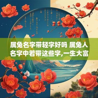 属兔名字带轻字好吗 属兔人名字中若带这些字,一生大富大贵
